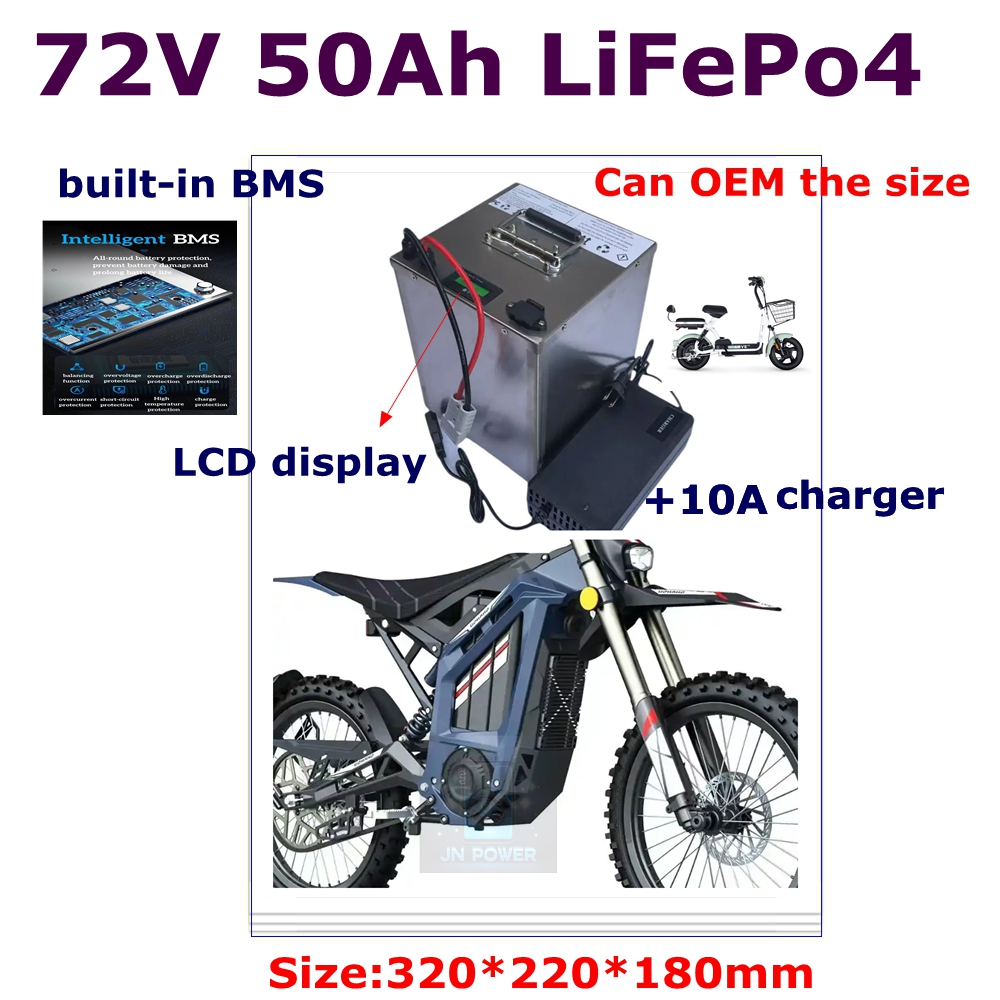 72V 40Ah Lifepo4 Battery Pack - Batería de litio JN-24S 72V 50Ah