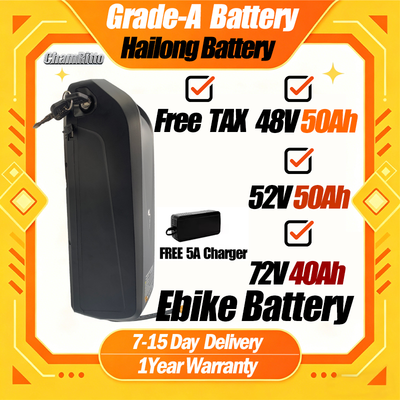 72V 50Ah 21700 Lithium Battery - Batería para Bicicleta Eléctrica de 48V