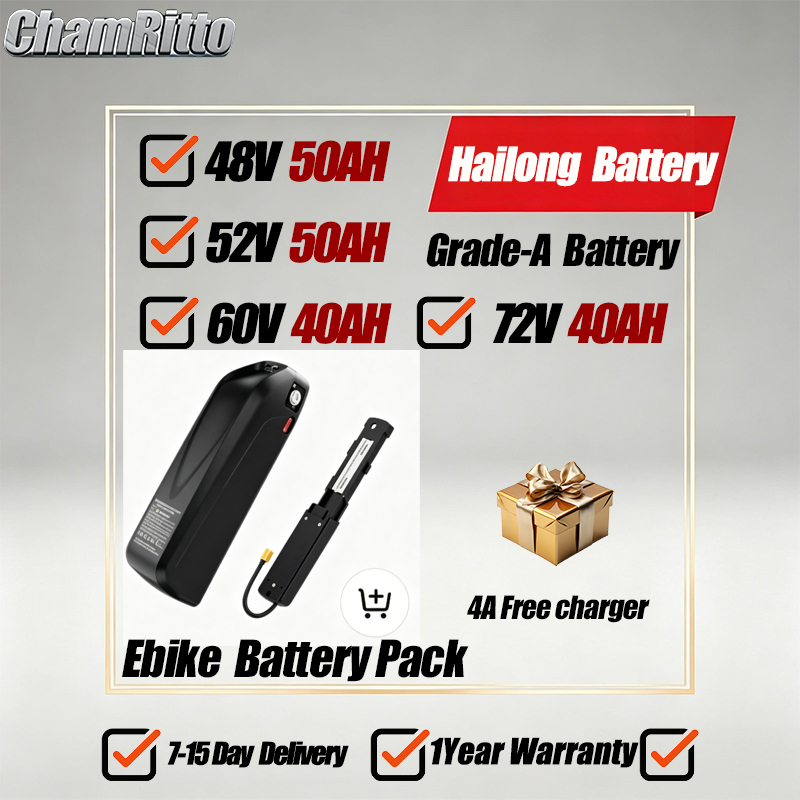 72V 50Ah 21700 Lithium Battery - Batería para Bicicleta Eléctrica 21700 Hailong