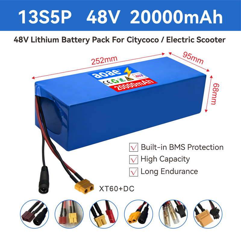 60V 50Ah Electric Scooter Battery - Batería para Scooter Eléctrico de 48V,