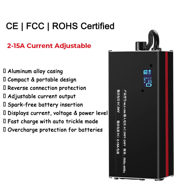 2-15A ajuste de corriente carg - 72V 15A Fast Charger reseña y precio