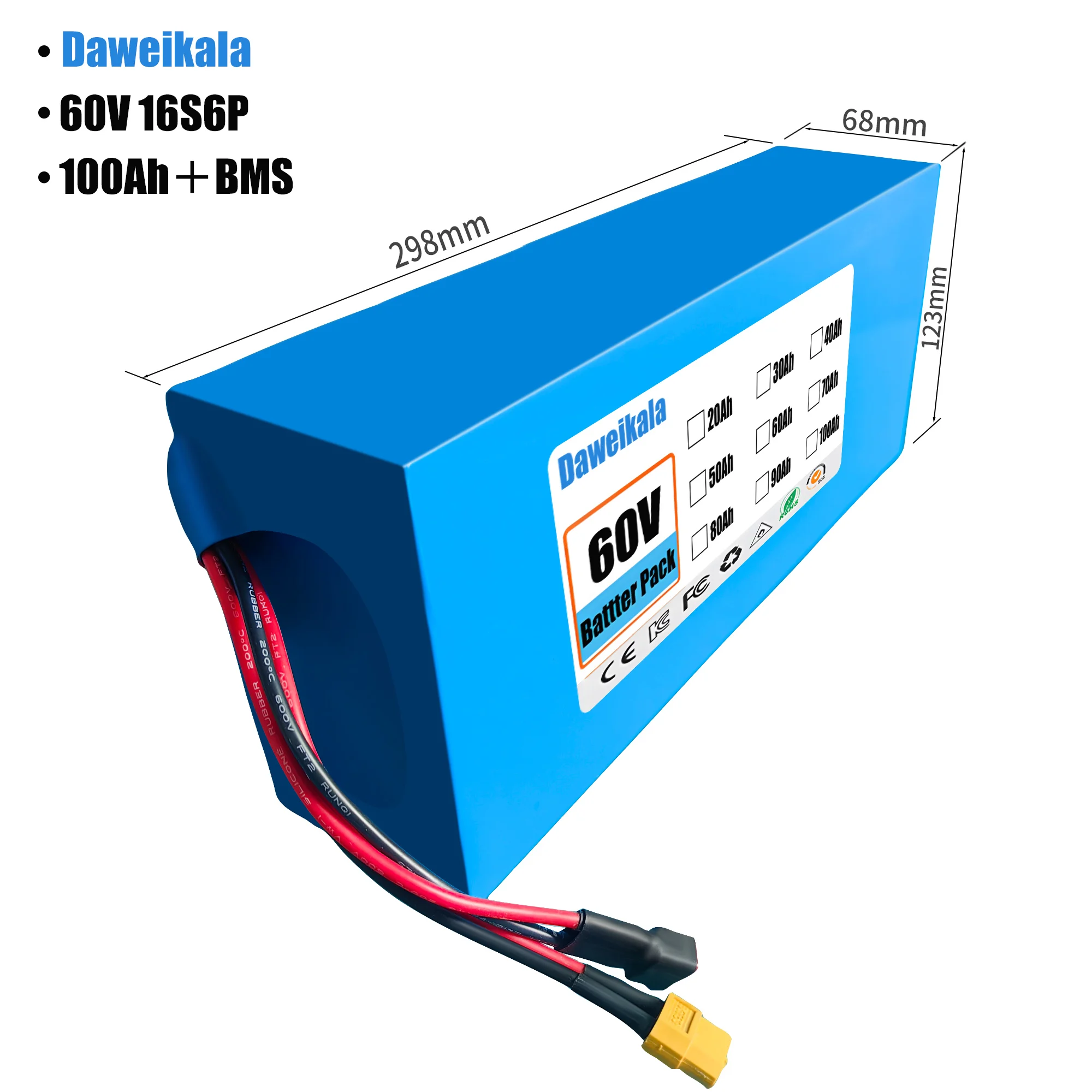 Batería para bicicleta eléctri - 60V 50Ah Electric Scooter Battery reseña y precio