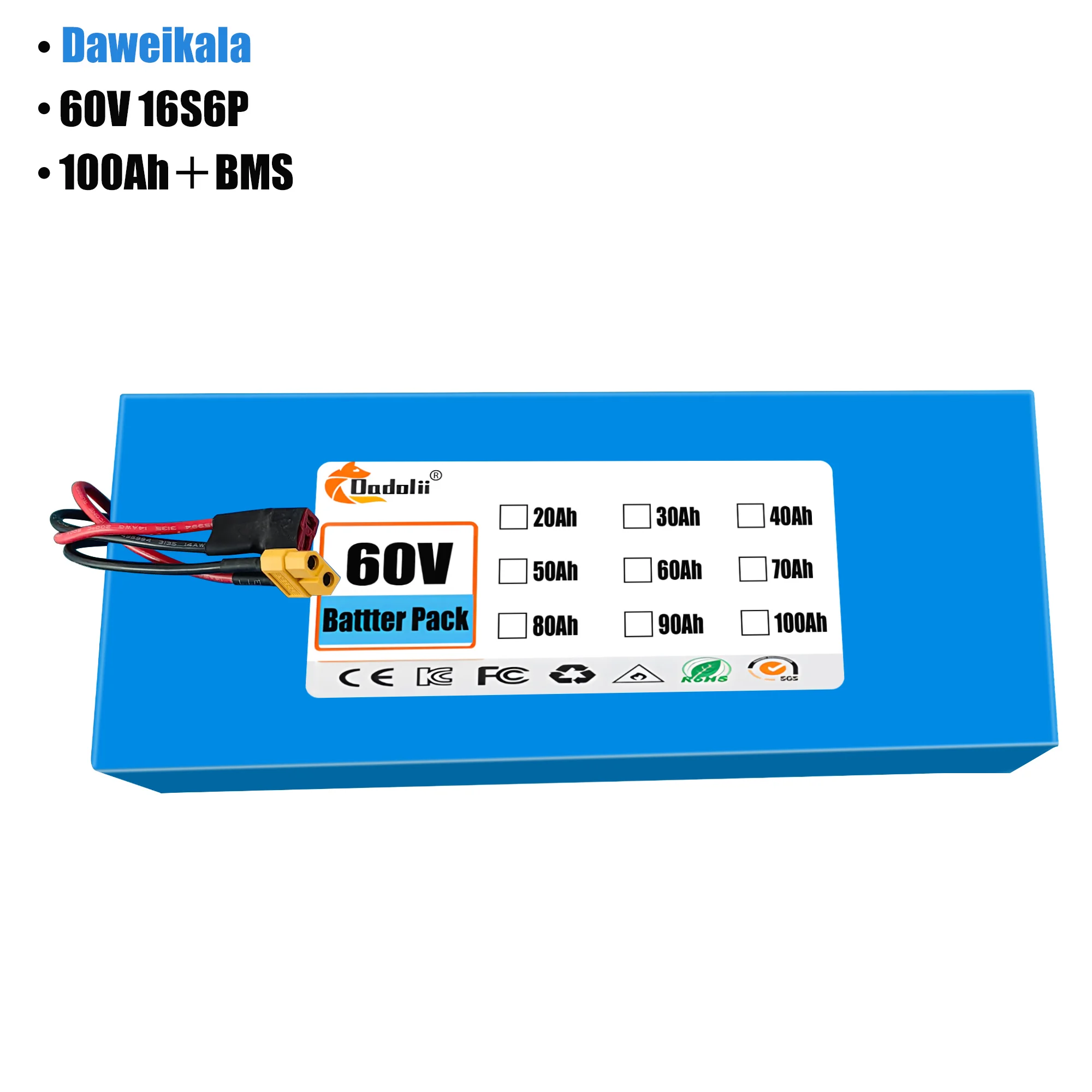 Batería para bicicleta eléctri - 60V 50Ah Electric Scooter Battery reseña y precio