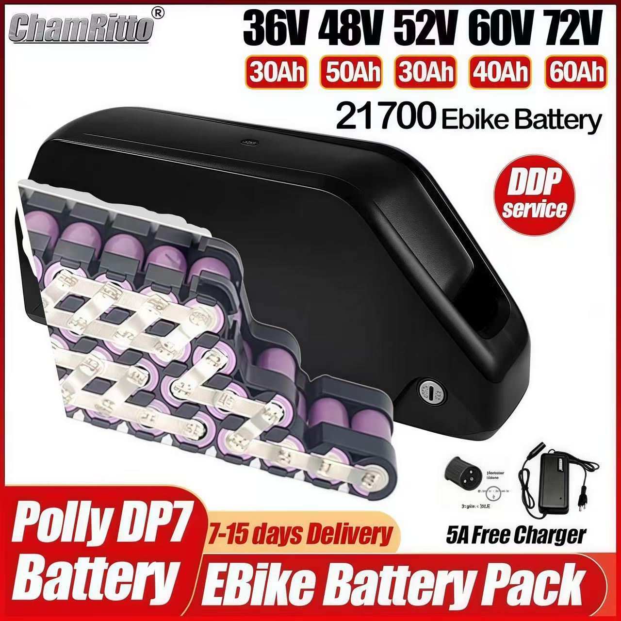 Batería Hailong para Bicicleta - 72V 50Ah 21700 Lithium Battery reseña y precio