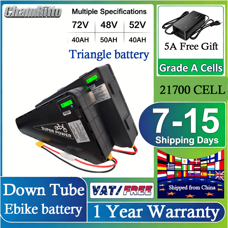 Batería triangular para bicicl - 72V 50Ah 21700 Lithium Battery reseña y precio