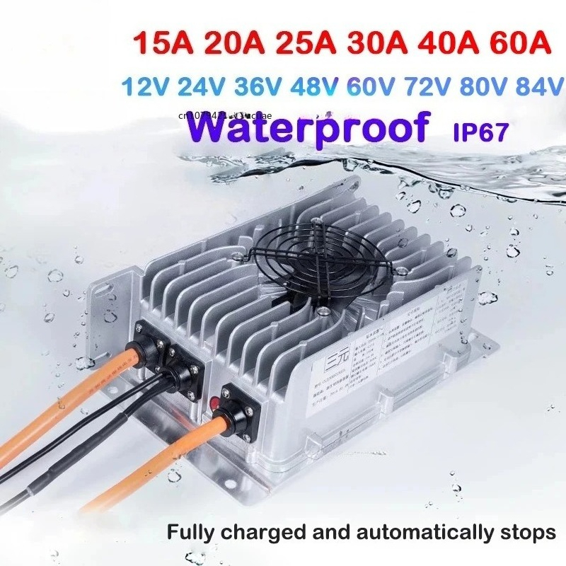 24V 48V 60V 72V 80V 84V 100,8  - 72V 15A Fast Charger reseña y precio