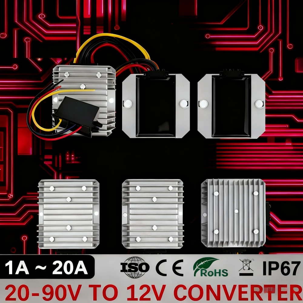 20-90V a 12V 5A 10A 15A 20A DC - 72V 15A Fast Charger reseña y precio